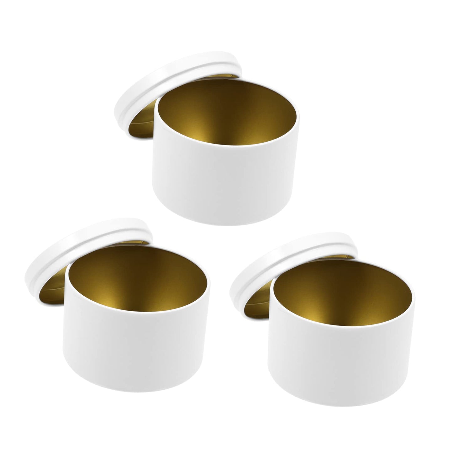 FONDOTIN 3pcs Candle Making Containers Iron Candle Tins Lids Decorative Home Decor for Party