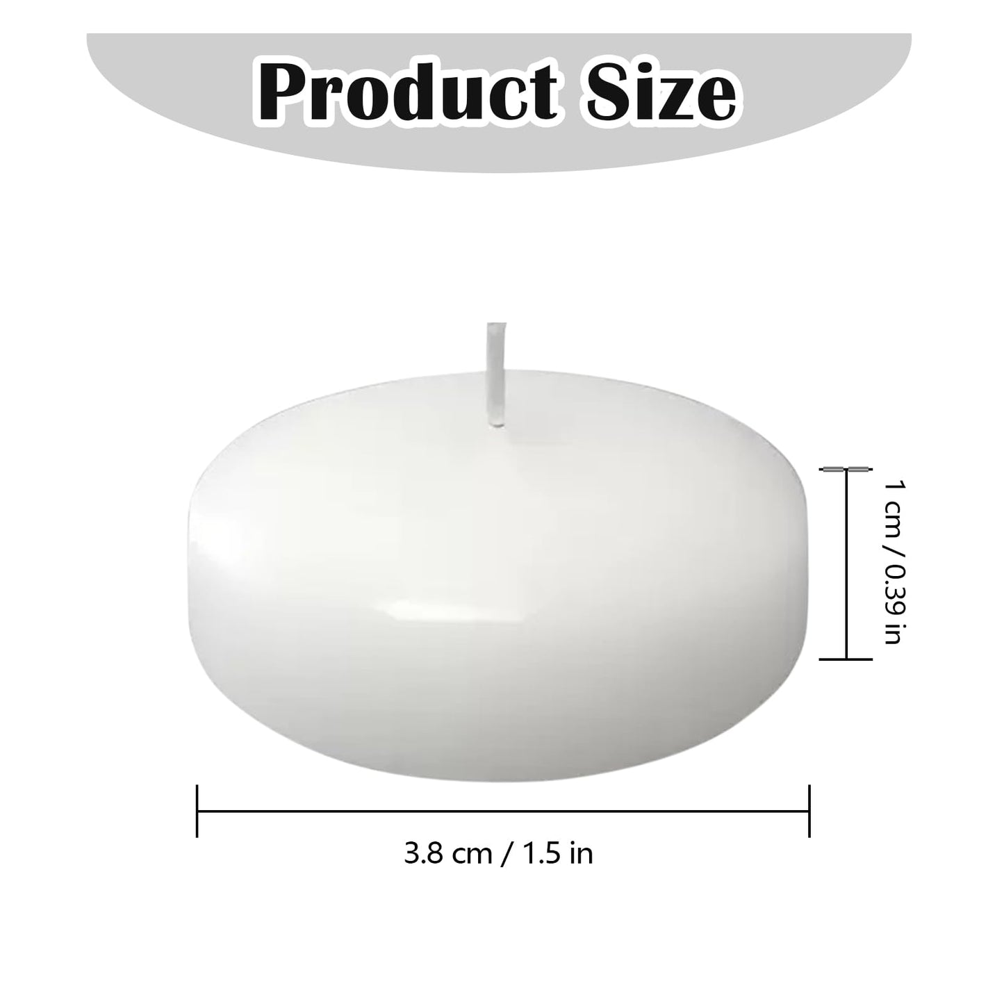 20 Pcs Floating Candles Centerpieces, 1.5 Inch Unscented Floating Candles, Warm Tealights Candles for Wedding, Night, Christmas, Valentine's Day,Home Decor and Party Decoration (White 20pcs)