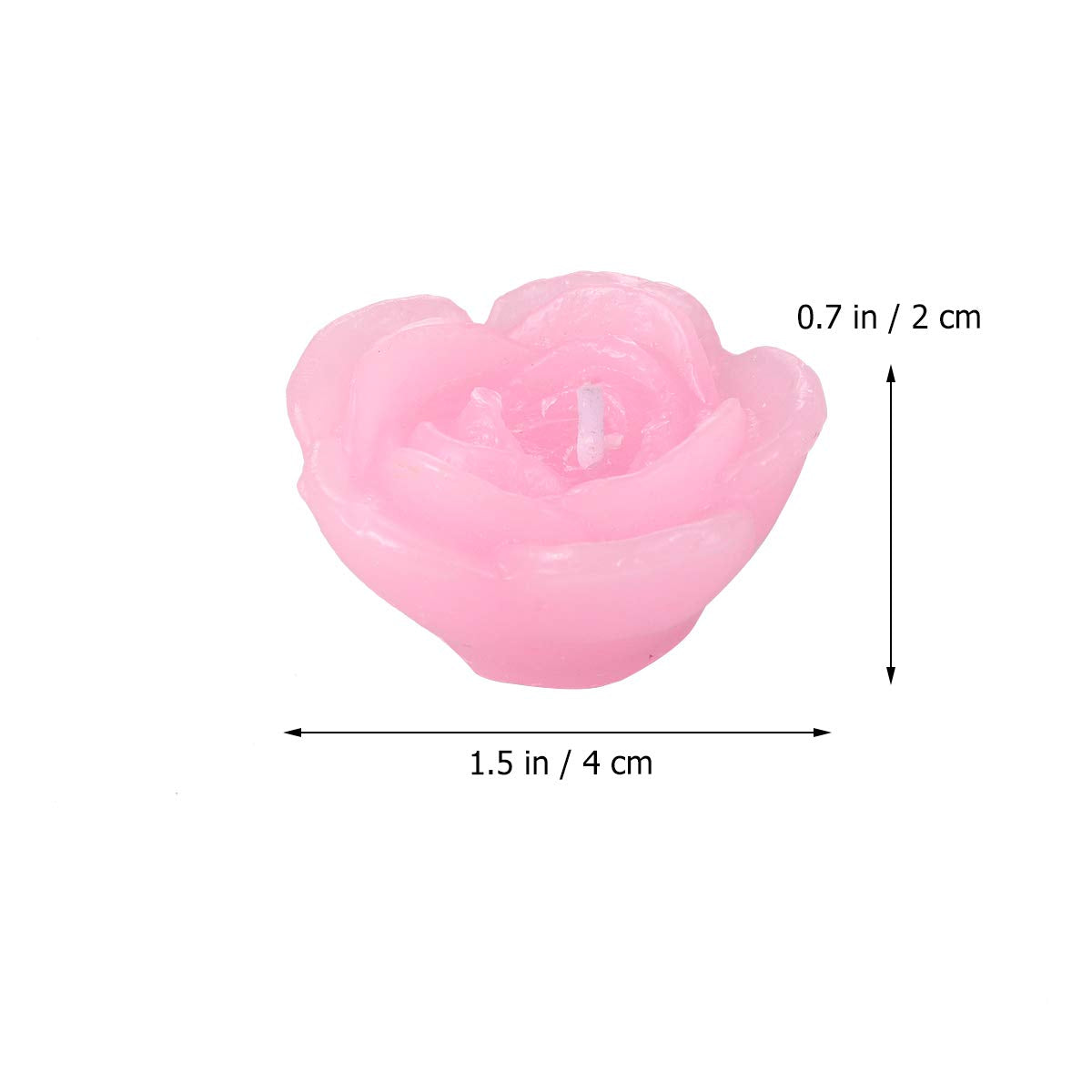 Decorative Candle Light- 12pcs Pink Rose- Shaped Candles Floating Flower Candle Home Decor for Wedding Party Bedroom