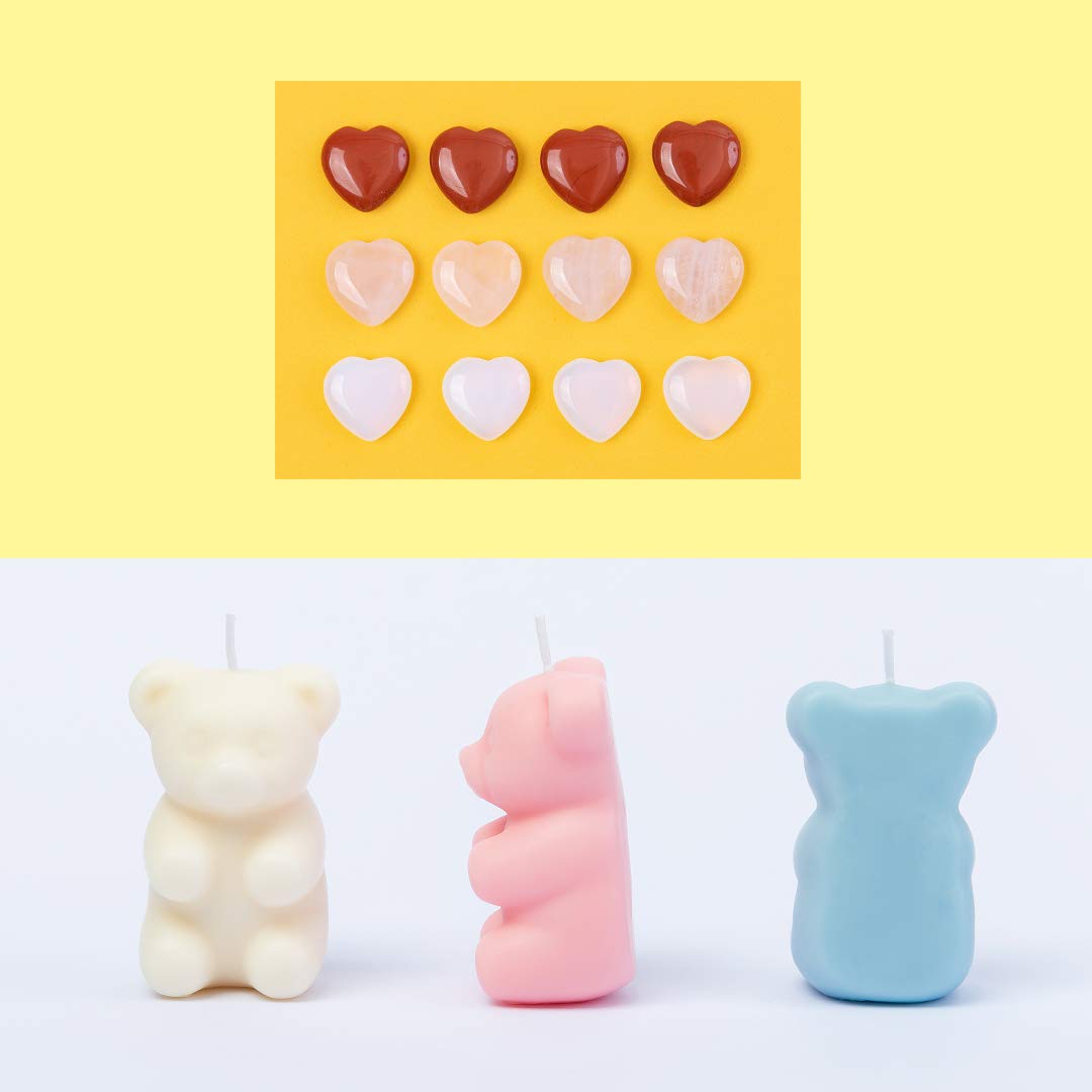 Mysterious Gummy Bear Scented Candle Secret Hidden Inside (White)