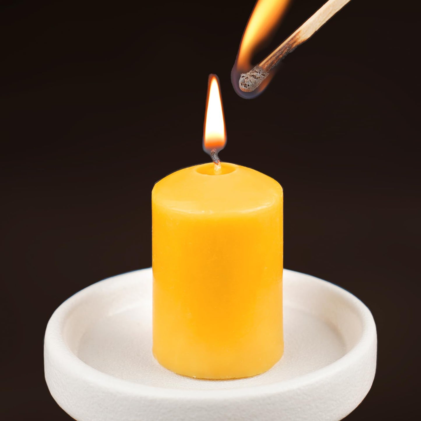 GINITIRI Natural Beeswax Votive Candles,11-12 Hours Unscented Votive Candles Bulk,6 Pack Beeswax Candle for Prayers,100% Pure Bees Wax Candles for Spa Relax