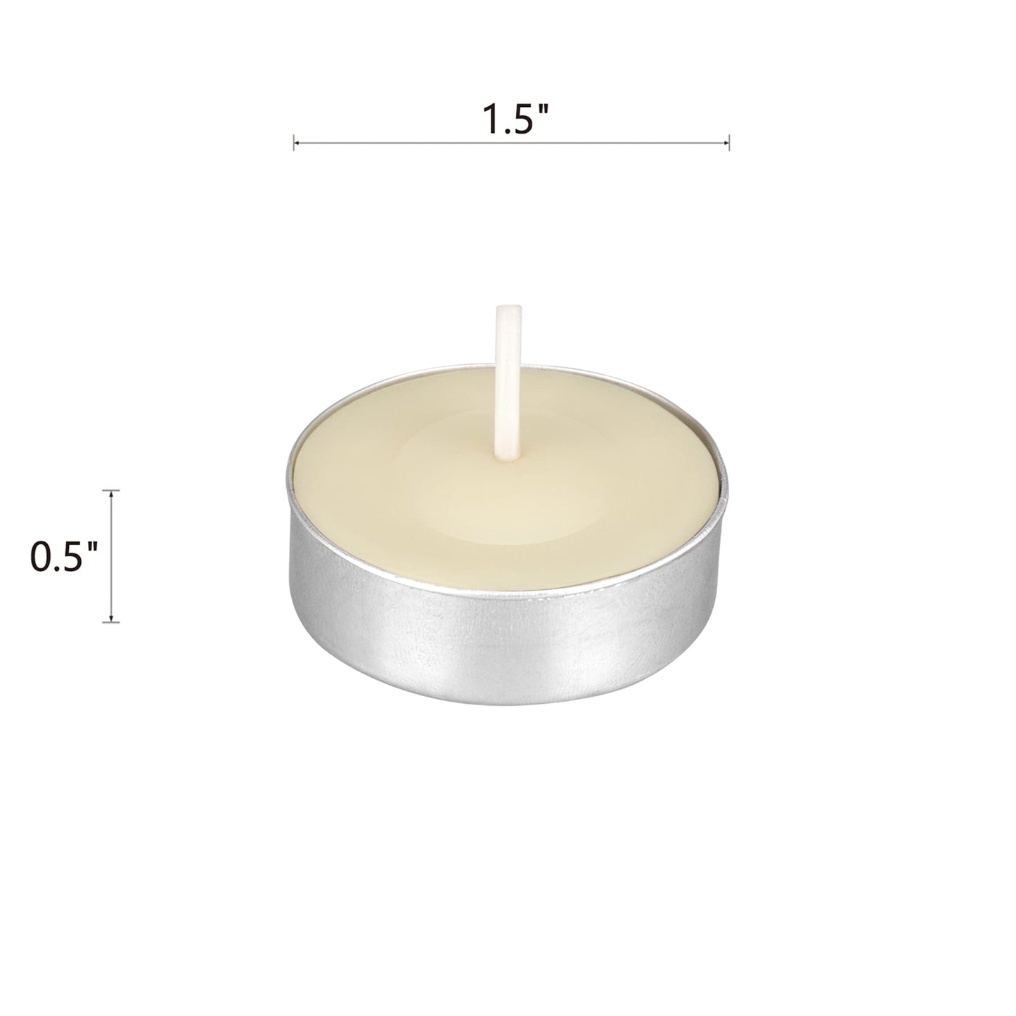 Mega Candles 100 pcs Unscented Ivory Tea Lights Candles, Pressed Wax Candle 3.5 Hour Burn Time, Home Décor, Wedding Receptions, Occasions, Festivities, Events, Meditations, Spa, Prayers, Vigil