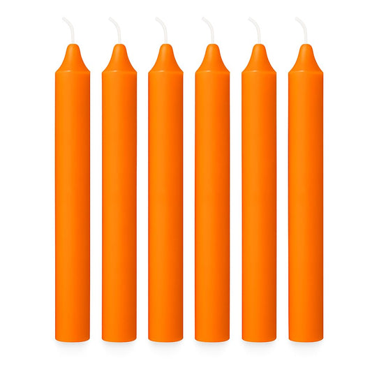 6 Inch Taper Candle 6 Pack Spell, Wicca, Santeria, Energized Candles Velas de 6 Pulgadas Paquete de 6 Velas (Orange (6 Pack))