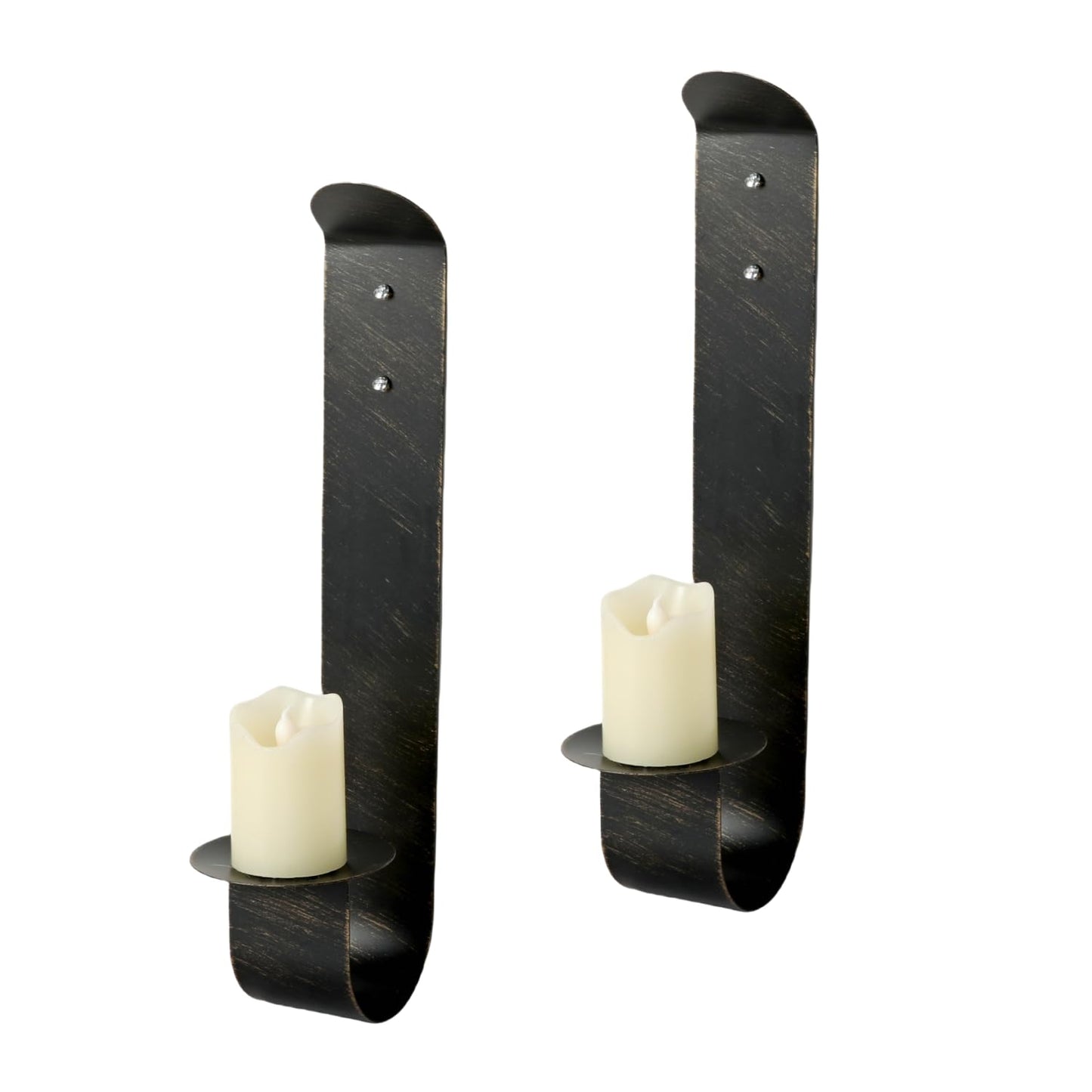 Metal Wall Candle Sconce Holder, Set of 2 Wall Mount Candle Holders Modern Wall Candle Sconces Hanging for Living Room Farmhouse Fireplace Wedding