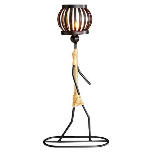 XILIN-1987 Candle Holderss Girl Shape Iron Candlestick Tabletop Decoration Cafe Candlelight Dinner Props Romantic Candlestick Decorative Candlestick (Size : C)