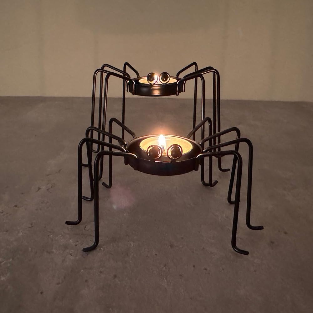 Candle Holders Bulk for Holiday Decor Indoor Outdoor Decorations for Halloween Party Table Kitchen Fireplace Bookshelf Desk Table Seasonal Display