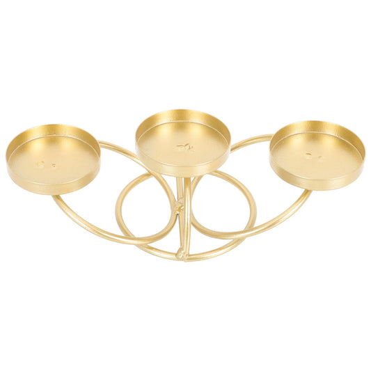 Beaupretty Metal Candelabra Candle Holder 3 Arms Candle Holders Christmas Metal Candelabra Taper Candle Stand Retro Candle Stand Candlestick Cup for Fireplace Table Wedding Decoration