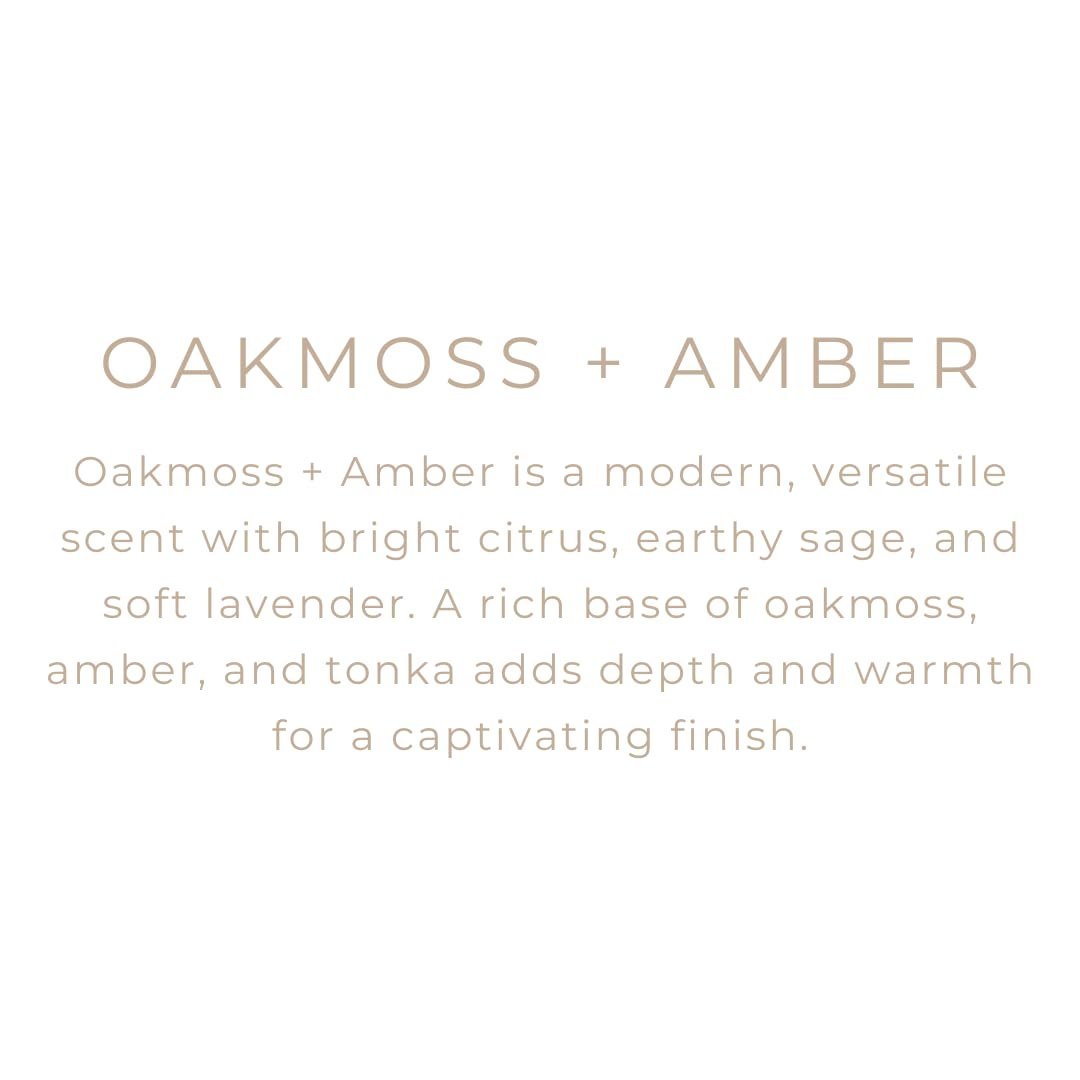 River Birch Candles Oakmoss + Amber Scented Candle | Premium, All-Natural, Non-Toxic, Soy Wax | 8.5oz 40 Hr Burn Time | Cozy Relaxing Gifts for Home