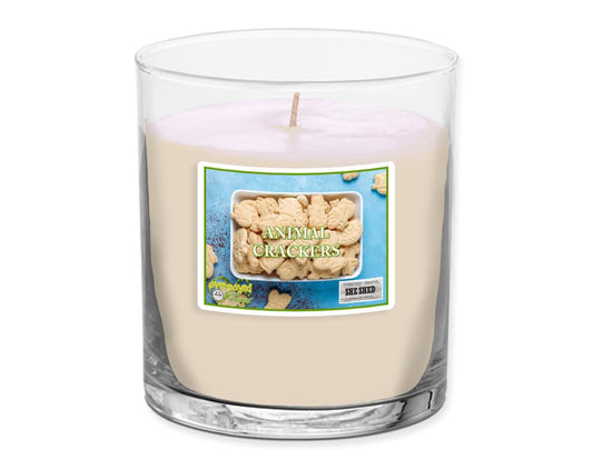 OverSoyed She Shed Candle Collection | Animal Crackers Scent | Vanilla Cookie Scented Jar Candle Artisan Hand Poured To Order | 14 oz. 130 HR Burn 3 3/8" x 4 1/4" Reusable Tumbler | Tan, Paraffin Free