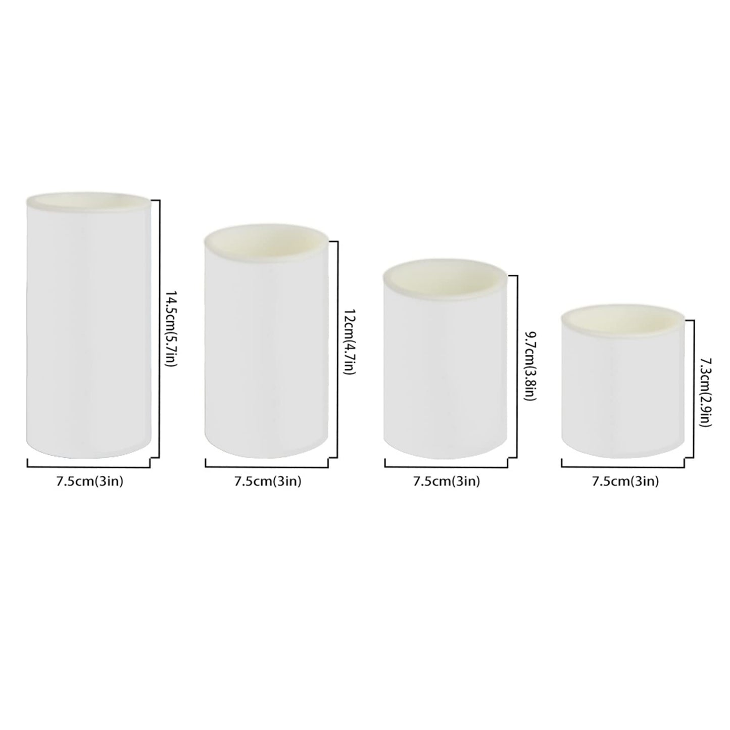 Cozeyat Life is Better at The Beach LED Candles 4 Packs,Flameless Votive Candles Battery Operated,Flickering Electric Tea Lights with Remote and Timer, Lights for Beach Party Wedding