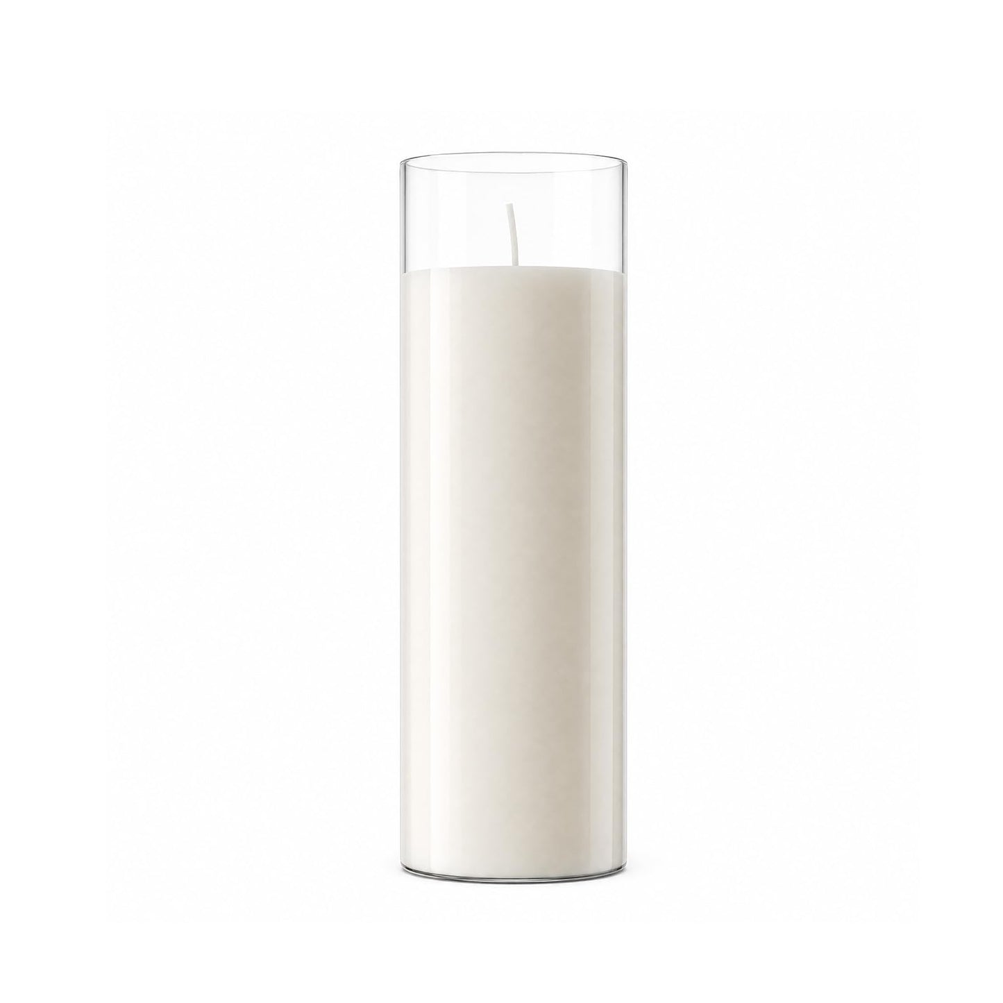 chaoxinge 2.24x7 inch White Devotional Candles in Glass Jar - 1 Piece - 120Hours – Prayer Candle - Tall Pillar Candles for Religious, Memorials, Party Decor