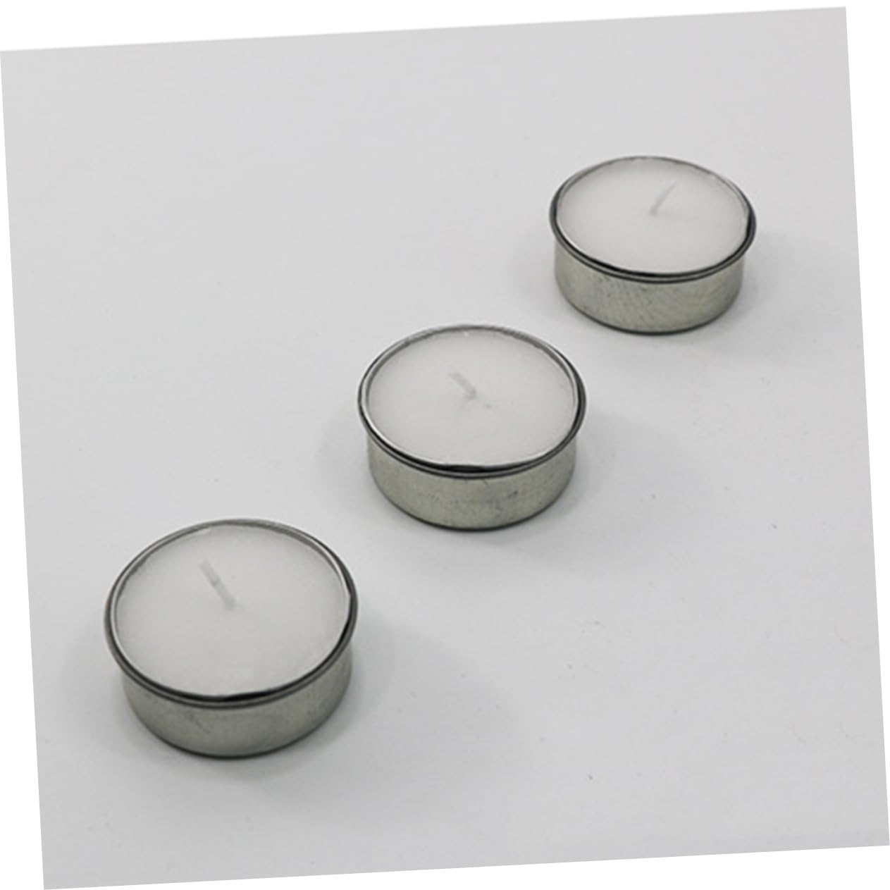 DOITOOL 10pcs Galvanized Iron Candlestick Tealight Candle Tins DIY Jars for Cosmetics