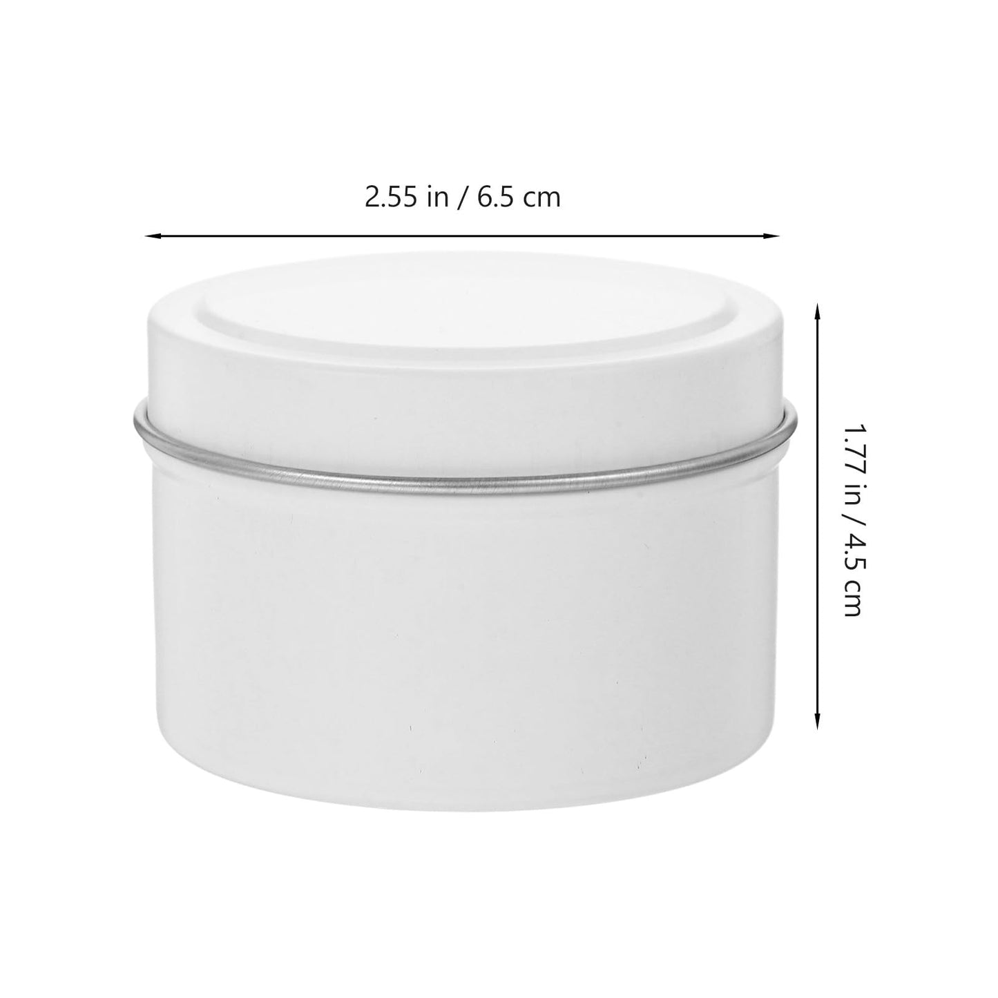 HYTROVE 4oz Tin Candle Jars with Lids Small Metal Tea Light Candle Holders Silver Interior Set of 4 for Home and Travel Use
