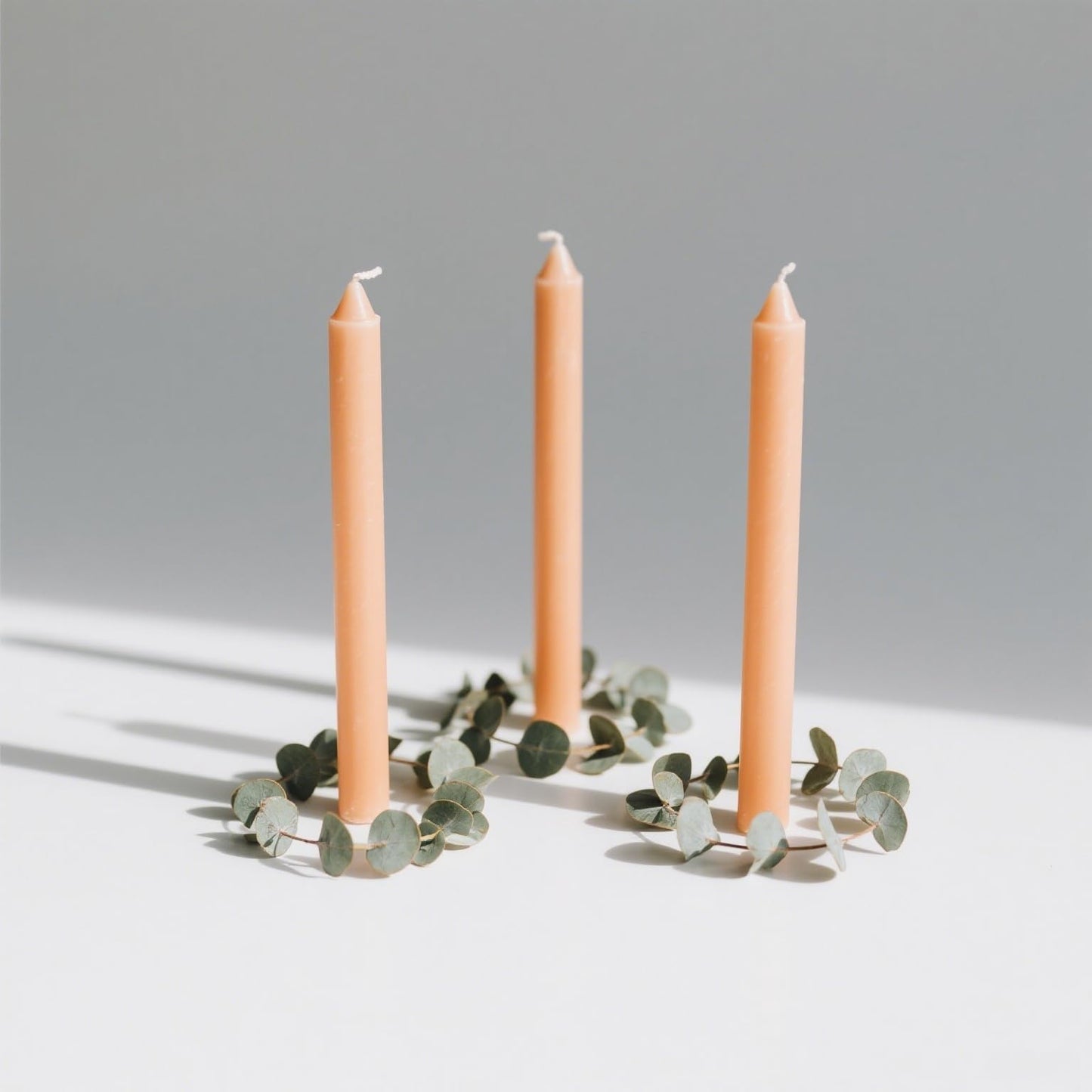 12-Pack Light-Orange Taper Candles, 10 Inch Unscented Dripless Candlesticks, Long-Lasting Burn Time of 7-8 Hours, Perfect for Fall Harvest Halloween Thanksgiving Dinners Parties and Home Décor