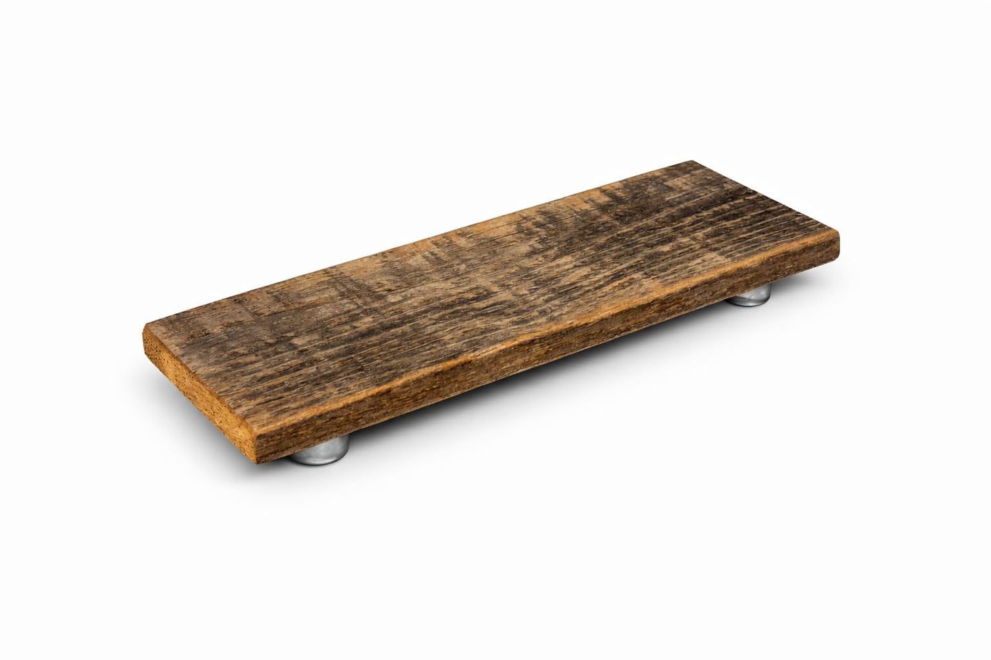 Rustic Revival | Barnwood Soap Tray Wood Counter Top Riser Pedestal Rustic Reclaimed Wood Soap Stand for Kitchen, Bathroom, Soaps, Essential Oils, Incense, and More! (3.5x10 inch Tray)
