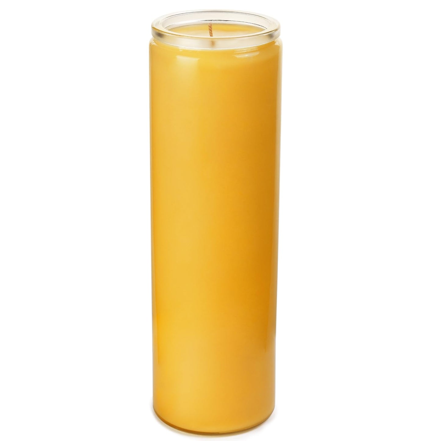 7-Day Pure Beeswax Yartzeit Candle - Unscented Devotional Prayer Candle in Glass Container for Vigils, Prayers, Blessings, Memorial, Yom Kippur & Religious Ceremonies