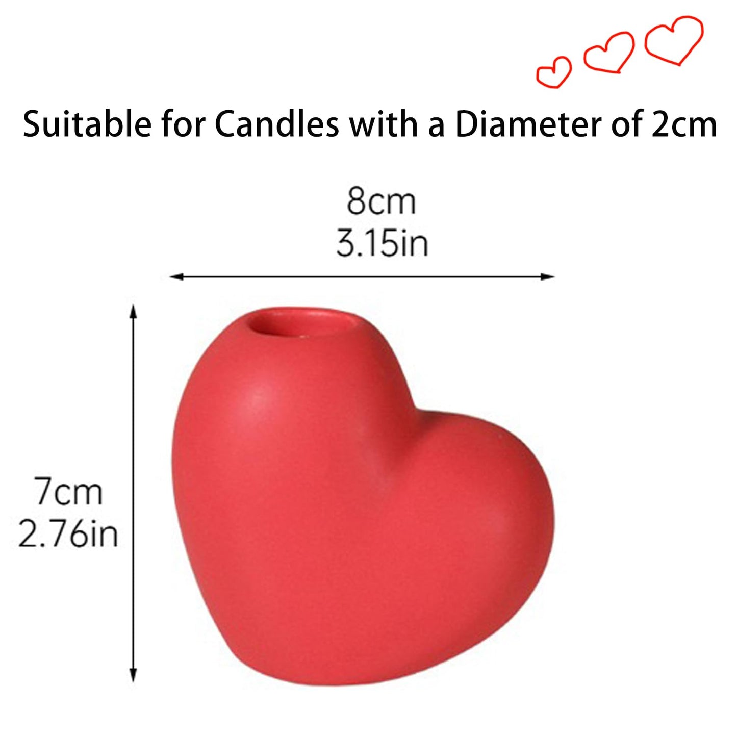 Candlestick Holders, Heart Taper Candle Holder, Candle Holders for Pillar Candles, Love Candle Holder for Valentine's Day Weddings Holiday Fireplace Party Housewarming&Christmas Décor Dining Home-084