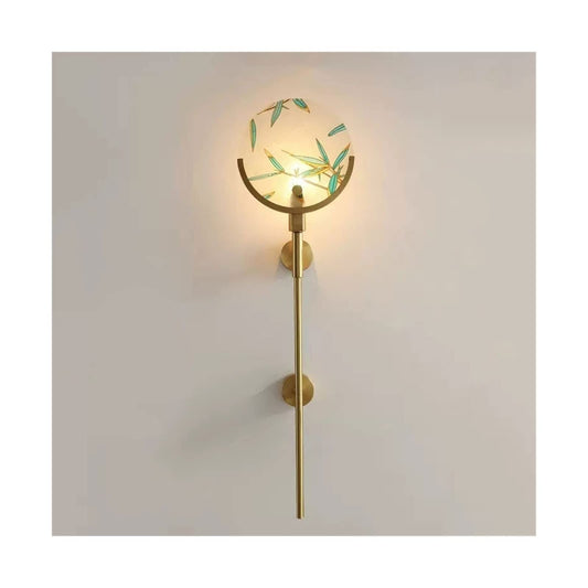 iA5cR2sH Wall Lamps Traditional Enamel Colored Wall Lamp Light Luxury Copper Decorative Corridor Porch Lighting Sconce Decor