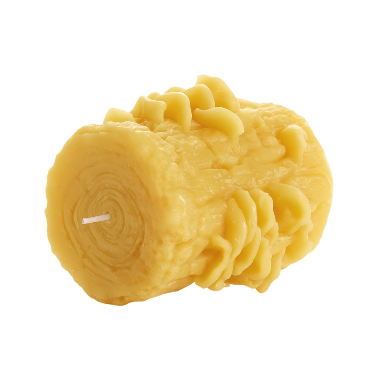 Big Dipper Wax Works Beeswax Oyster Mushroom Candle – Handcrafted 100% Pure Beeswax, Unscented, 60-Hour Clean Burn, Eco-Friendly Sculpted Woodland Décor Gift for Nature Lovers, 4" x 3.25"