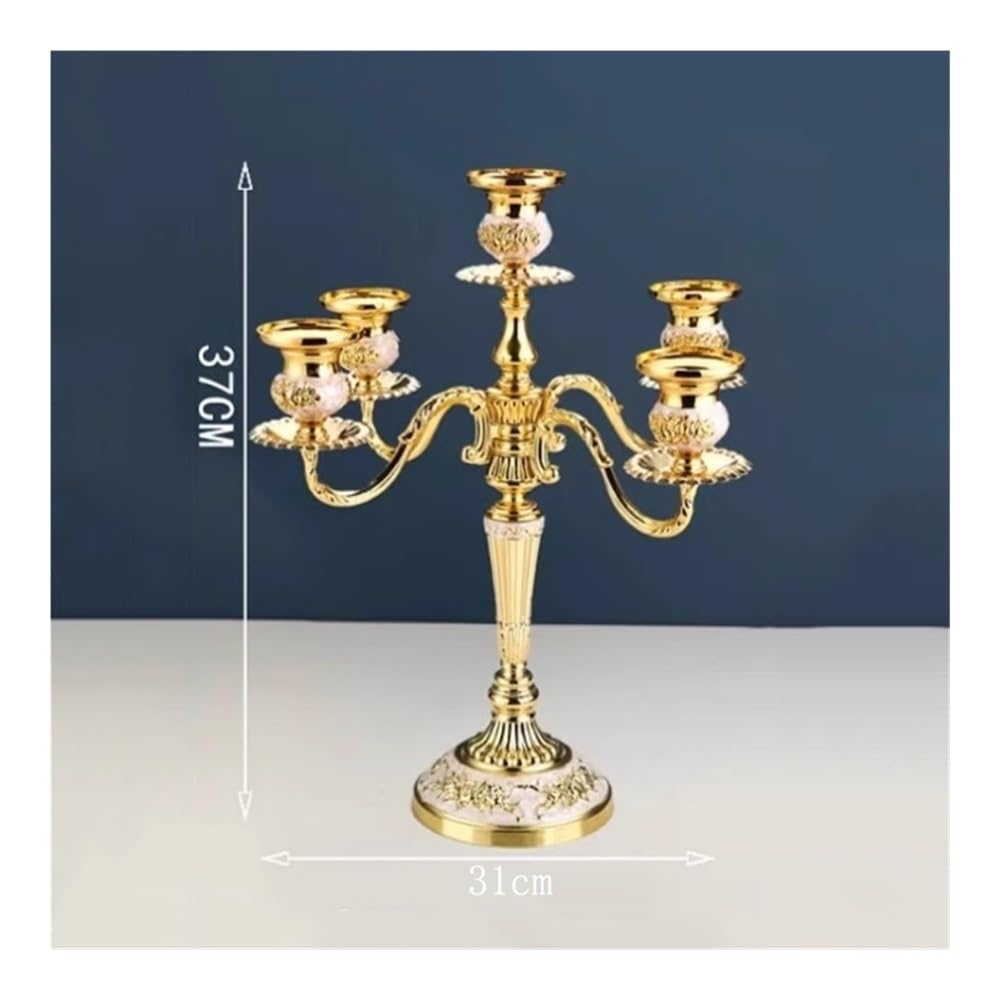 Candlestick Holders European Retro Five-Head Candle Holder Home Wedding Props Decorative Candlestick