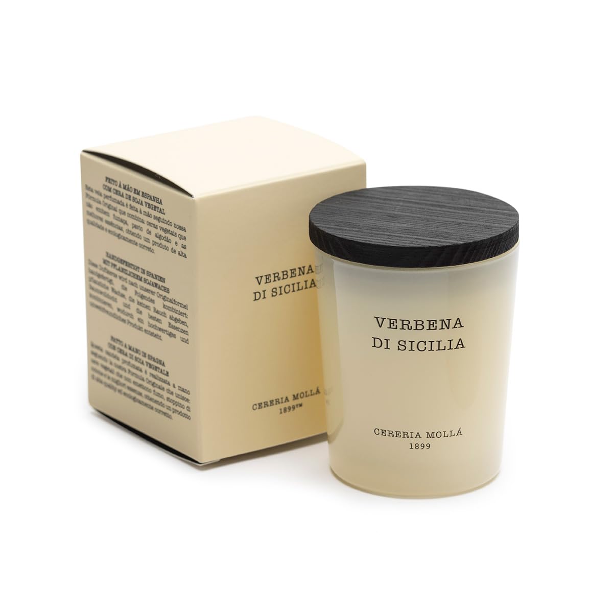 CERERA MOLLA 1899 | Mini Verbena di Sicilia Candle | Aromatic 1 Wick | 20 Hours Burn Time | Natural Fragrances | Recyclable Packaging | Artisan