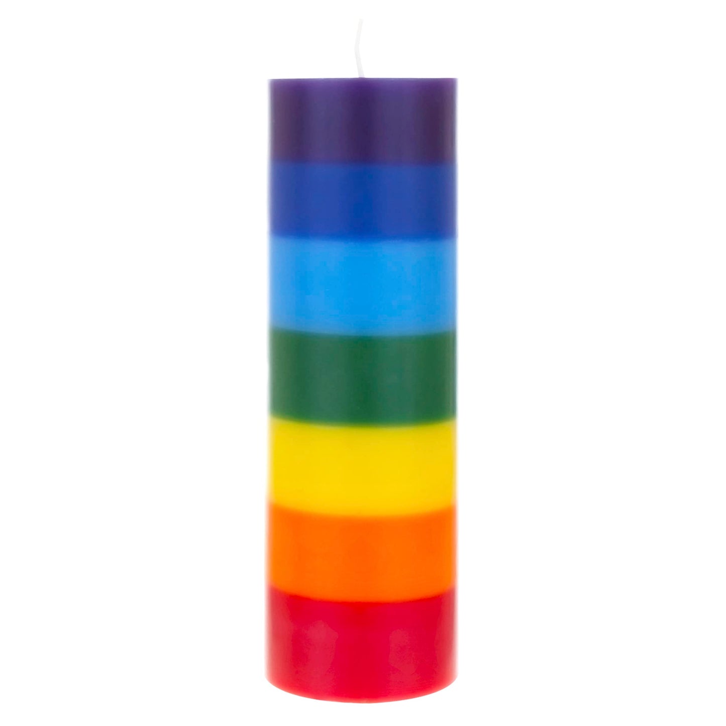 Mega Candles Unscented Multi Color Solid Pillar Chakra Candles, Hand Poured Premium Wax Candle 3 Inch x 9 Inch, 100% Cotton Wick, Positive Healing Energy, Meditation, Relaxation, Reiki, Yoga