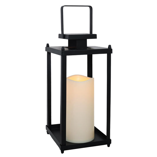 NEEDOMO Lanterns Decorative Indoor& Outdoor, 13.4" Metal Tabletop Decor Lantern for Patio Home, Candle Holders for Home Kitchen Coffee Table Livinig Room Decor