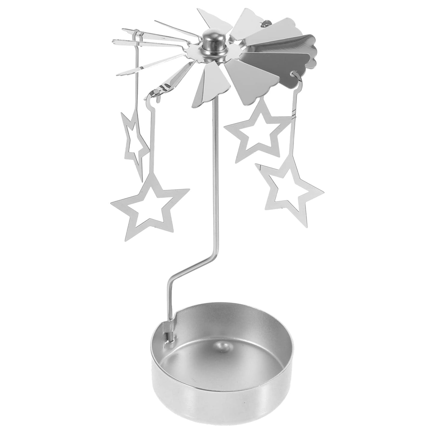 Beaupretty Romantic Rotating Candlestick Holder Elegant Star Design for Party Table Decoration for Home Decor and Special Occasions