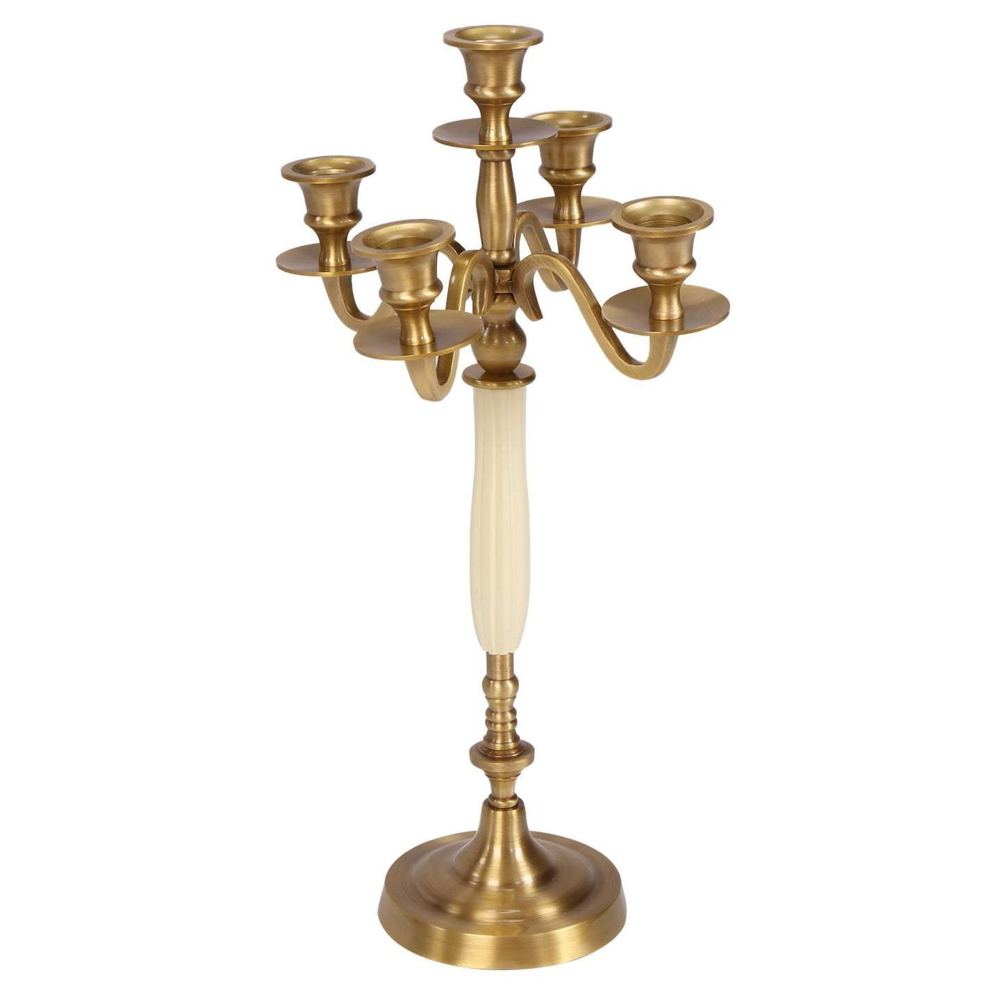 5-Head Metal Candelabra – Elegant Candlestick Holders for Wedding, Dining Table, Xmas Party, and Home Decor
