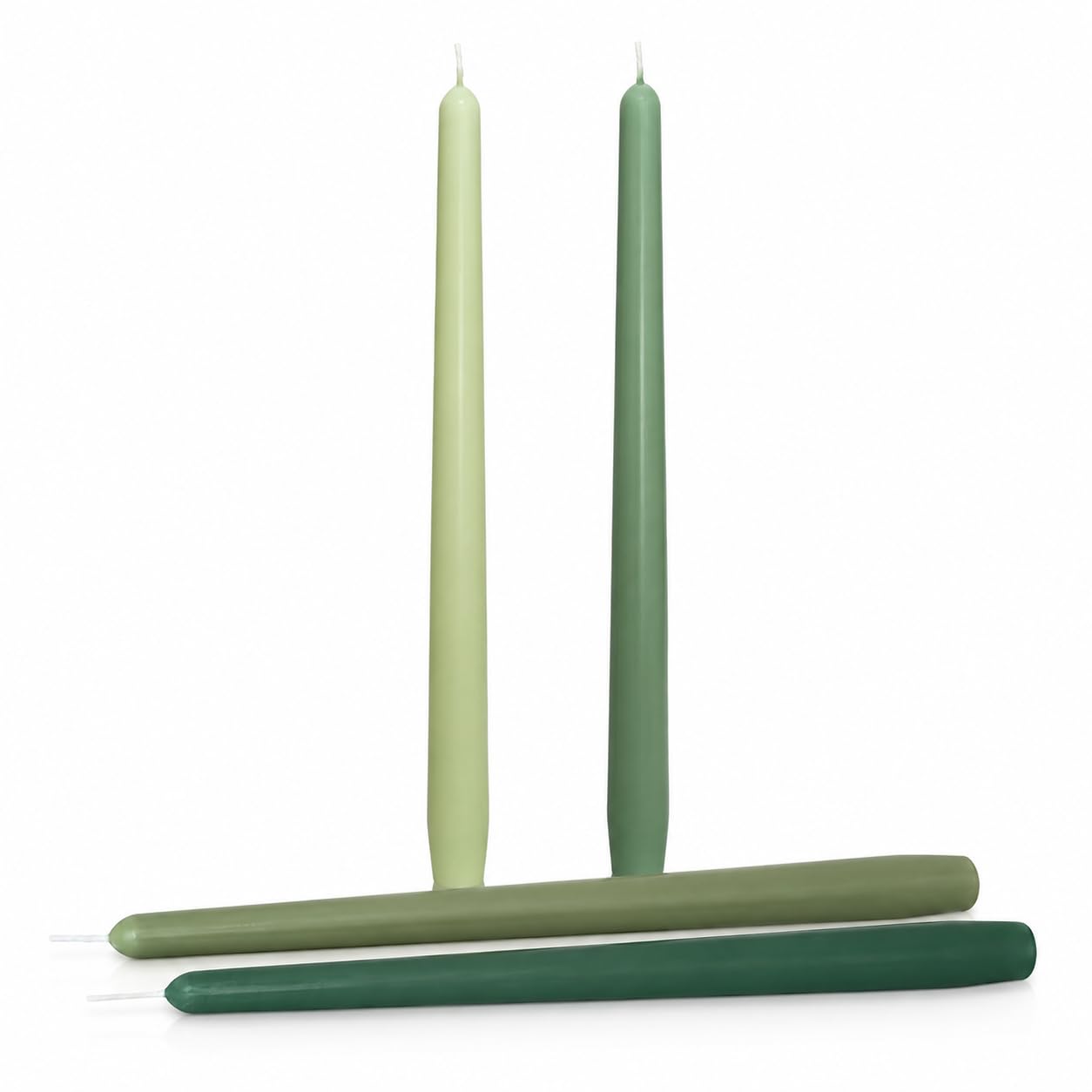 Sage Green Taper Candles Set of 4, 10 Inch Handmade Candle Stick, Unscented Candlesticks, Tapered Candles for Wedding Dinner Christmas Table Home Decor