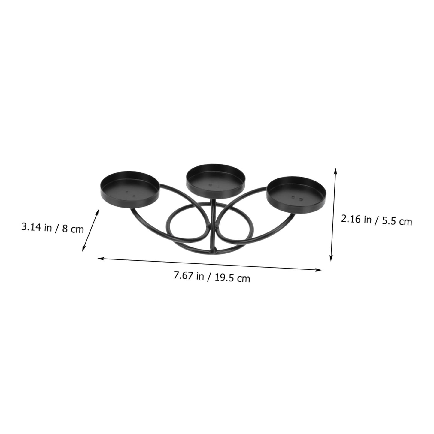 Beaupretty 3 Arms Candle Holders Christmas Metal Candelabra Taper Candle Stand Retro Candle Stand Candlestick Cup for Fireplace Table Wedding Decoration