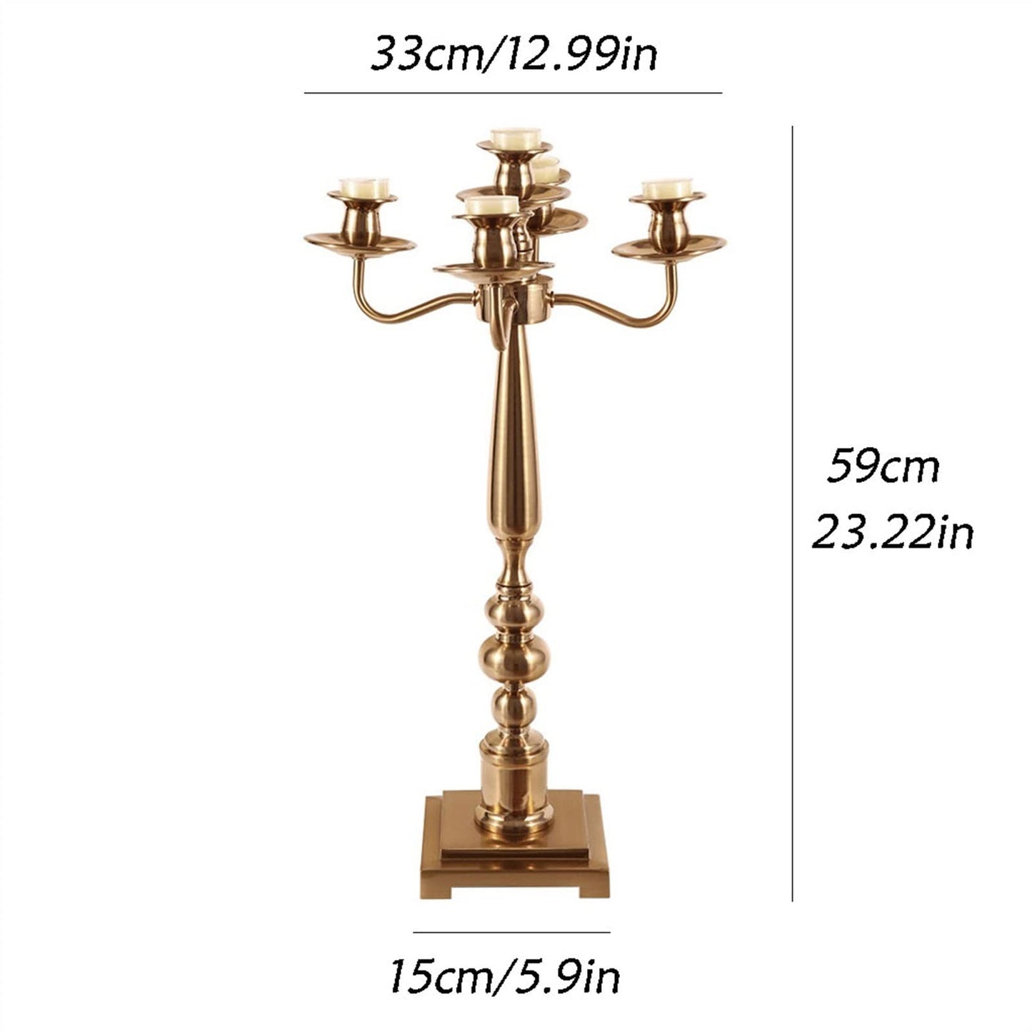 cfycfy987 Candelabra Table Romantic Candlestick Decoration Light Luxury Home Living Room Porch Handicraft Table Decoration Candle Sticks Holder