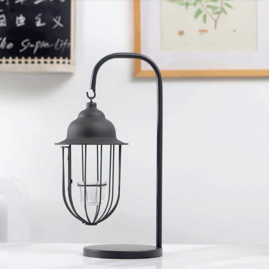 Candlestick Holders European-Style Candle Holder Tabletop Decorative Lantern with Stand, Metal Candle Lantern Wedding Centerpieces for Birthday Party Dining Table Decor Candle Holders