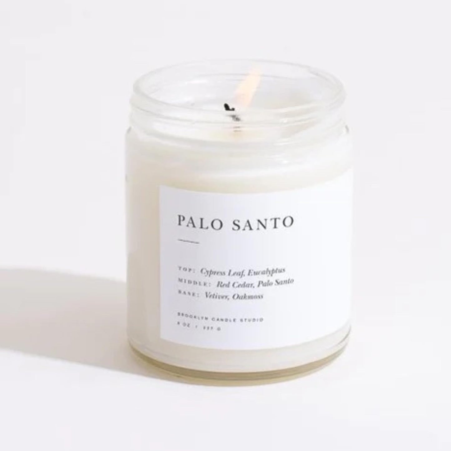 Brooklyn Candle Studio Palo Santo Jar Candle - Cedar and Eucalyptus Luxury Scented Candle, Vegan Soy Wax, Hand Poured in The USA, 50 Hour Slow Burn Time - 7.5 oz