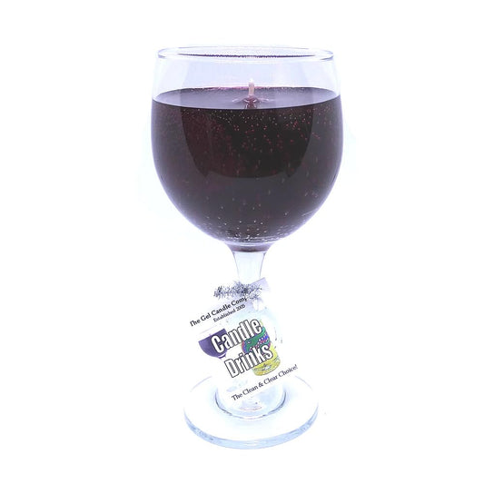 7 Ozs. Merlot Scented Wine Candle in Glass in Clear Gift Box 100+ Hours Made in USA by The Gel Candle Company