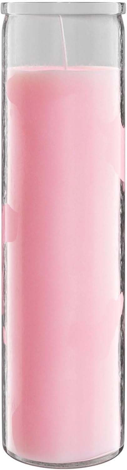Aspen Brands Blessed Sanctuary Devotional Prayer Candle Religious Candle, (Pink, 4 Pack)