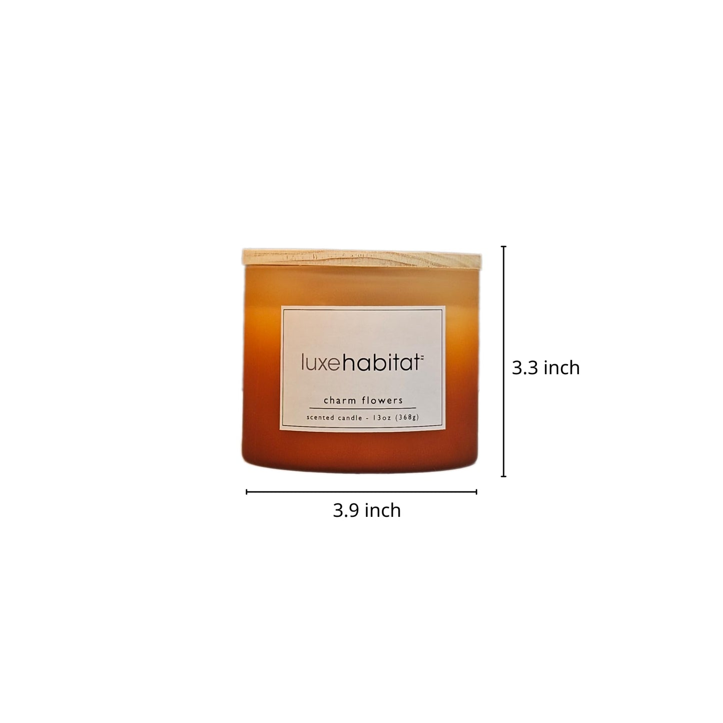Mosswood Calm Scented Candle 13oz – CW Studio Orange Glass Jar with Wooden Lid & Dual Wicks, 37 Hour Smokeless Burn – Aromatherapy-Ready Décor for Home Yoga & Meditation Spaces – Orange Wax