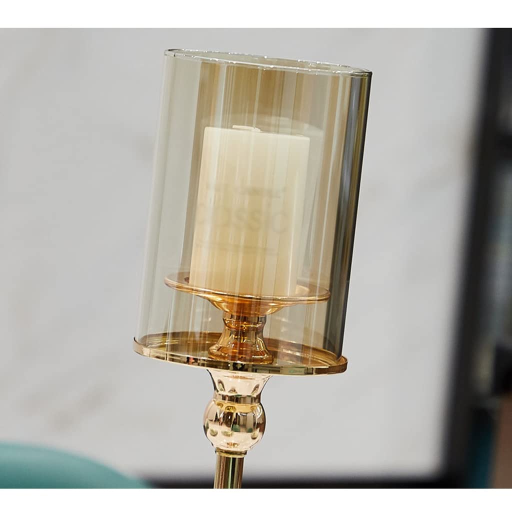 Candlestick Holders European Metal Crystal Candle Lantern Gold Candle Holders Wedding Centerpieces Center Table Candlesticks Parties Home Decor Candle Holders (Color : B)