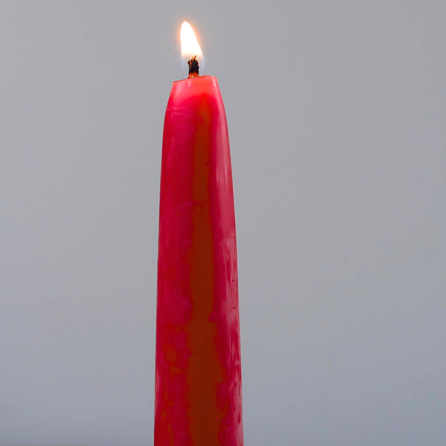 Candlestock Beeswax Taper Candles – Standard 7/8" Diameter, Pure 100% Natural USA Beeswax, Cotton Wick, Dripless, Long-Burning, Handmade in Woodstock, NY- 10 Inches - 1 Pair (2 Candles) - Rose Red