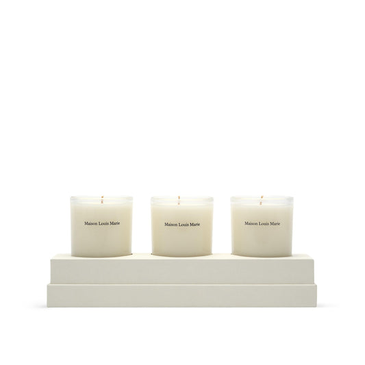 Maison Louis Marie - Le Bouquet Candle Trio Set Natural Soy Wax Candles | Luxury Clean Beauty + Non-Toxic Fragrance (Set of 3, 2.5 oz | 74 ml)