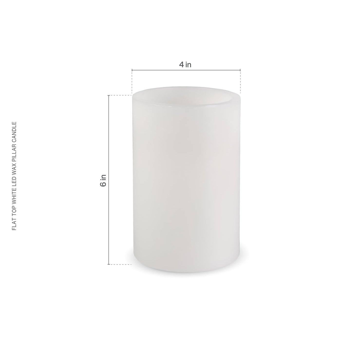 Mikasa 4x6 Inch White LED Pillar Candle with Flickering Flame - Real Wax Battery Operated Candle with Timer, Flameless Candle for Home Decor, Weddings, Holidays and Seasonal Displays