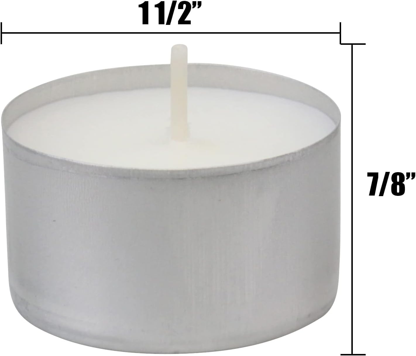 Stonebriar White Unscented Smokeless Long Burning Tea Light Candles with 8 Hour Burn Time, 200 Count
