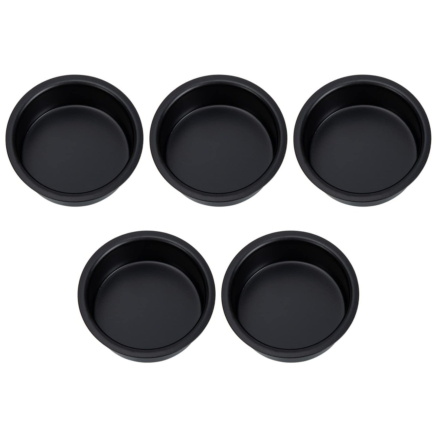 Uonlytech 5pcs Tea Light Tins Cups, Black Metal Tea Light Candle Holder Empty Scented Candle Cup DIY Candle Holders for Party Wedding Table Decoration