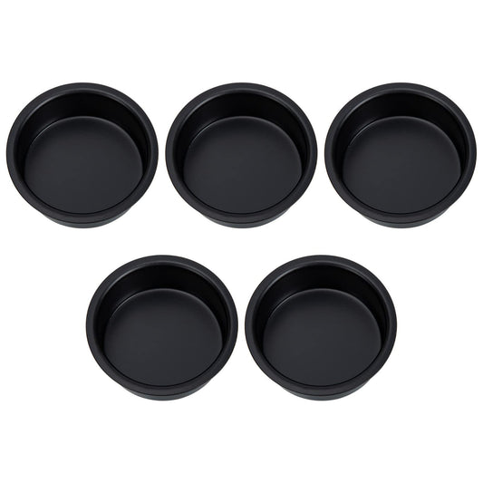 Uonlytech 5pcs Tea Light Tins Cups, Black Metal Tea Light Candle Holder Empty Scented Candle Cup DIY Candle Holders for Party Wedding Table Decoration