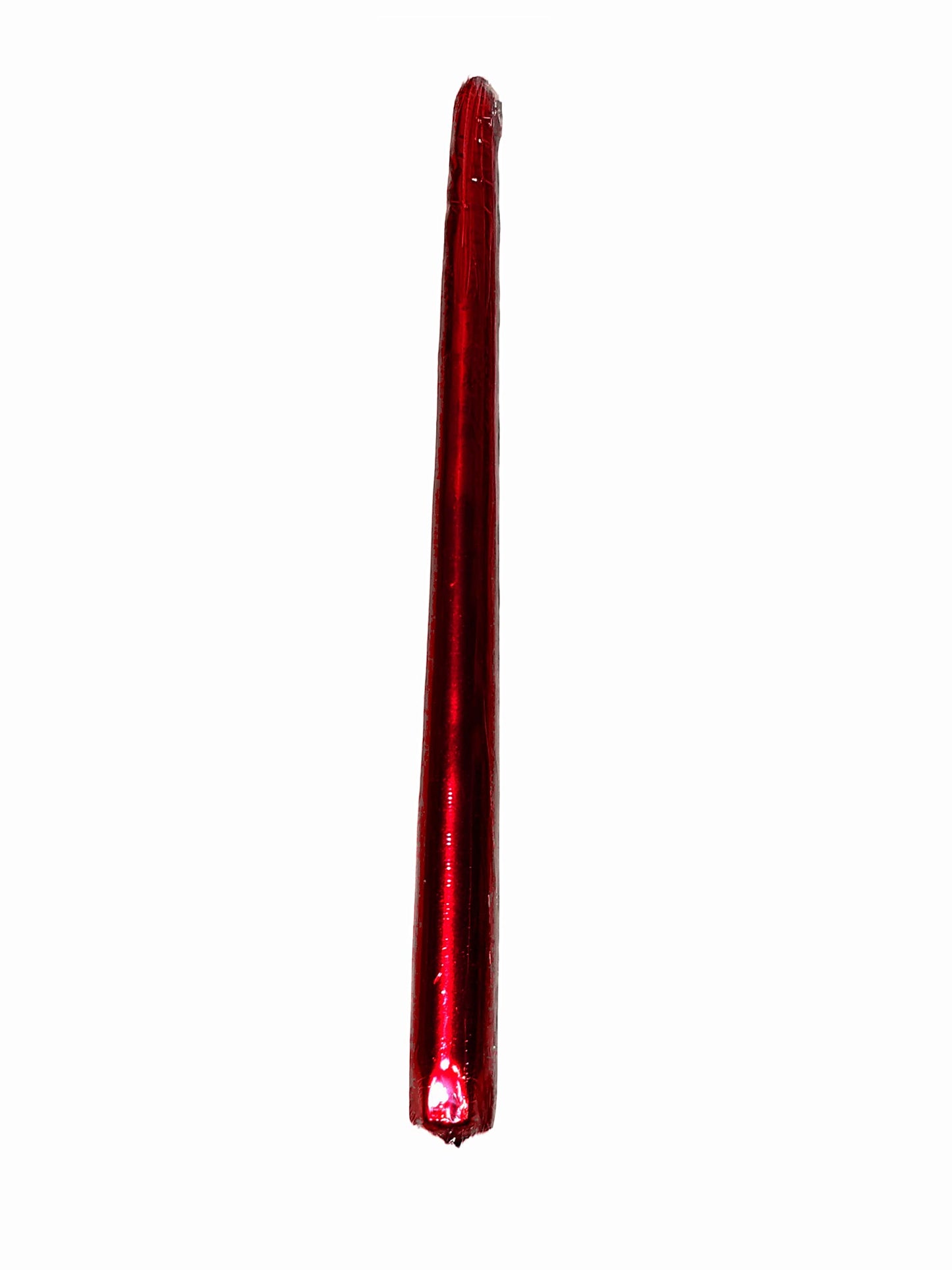 D'light Online Elegant 12" Unscented Metallic Red Taper Candles, Premium Quality Hand-Dipped Tapered Candles, Dripless and Smokeless - Set of 12 (12 Inch, Metallic Red)