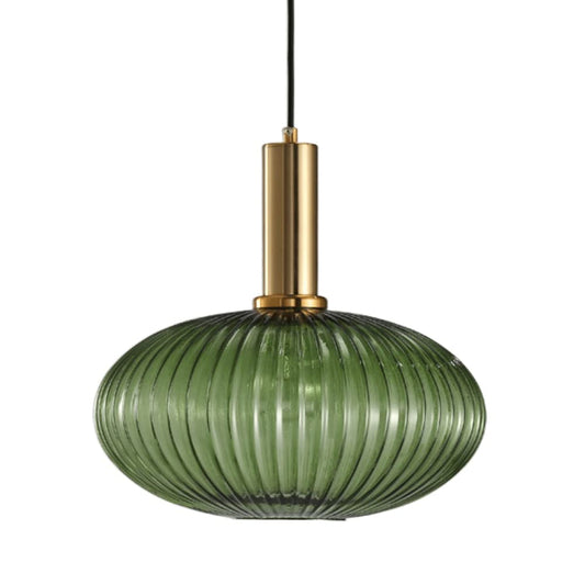 HEBXMF Colored Glass Chandelier Lampshade,Antique Style Iron Glass Hanging Lamp,E27 Screw Single Head Pendent Light,Kitchen and Dining Room Decoration Lighting Fixtures