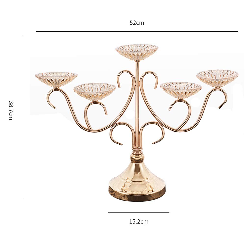 XILIN-1987 Candle Holderss 5 Head Candle Holder Desktop Decoration Retro Home Desktop Candle Holder Decorative Candlestick