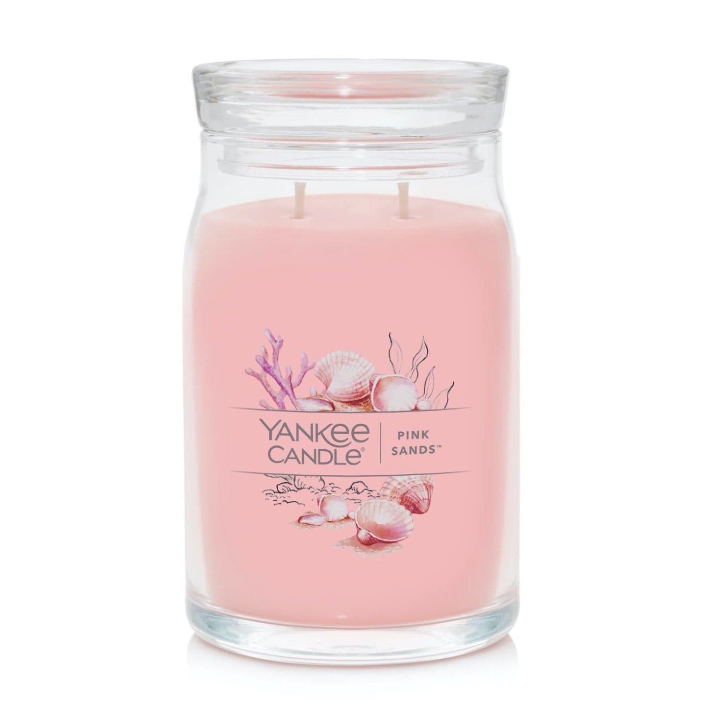 Yankee Candle Pink Sands Scented Signature 20oz Large Jar 2-Wick Candle Over 60 Hours of Burn Time