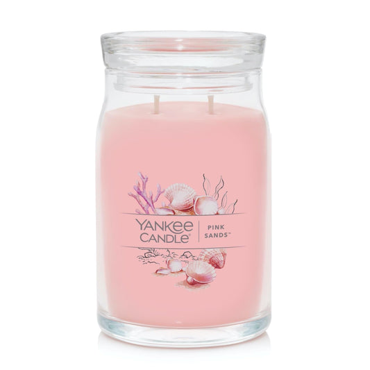 Yankee Candle Pink Sands Scented Signature 20oz Large Jar 2-Wick Candle Over 60 Hours of Burn Time