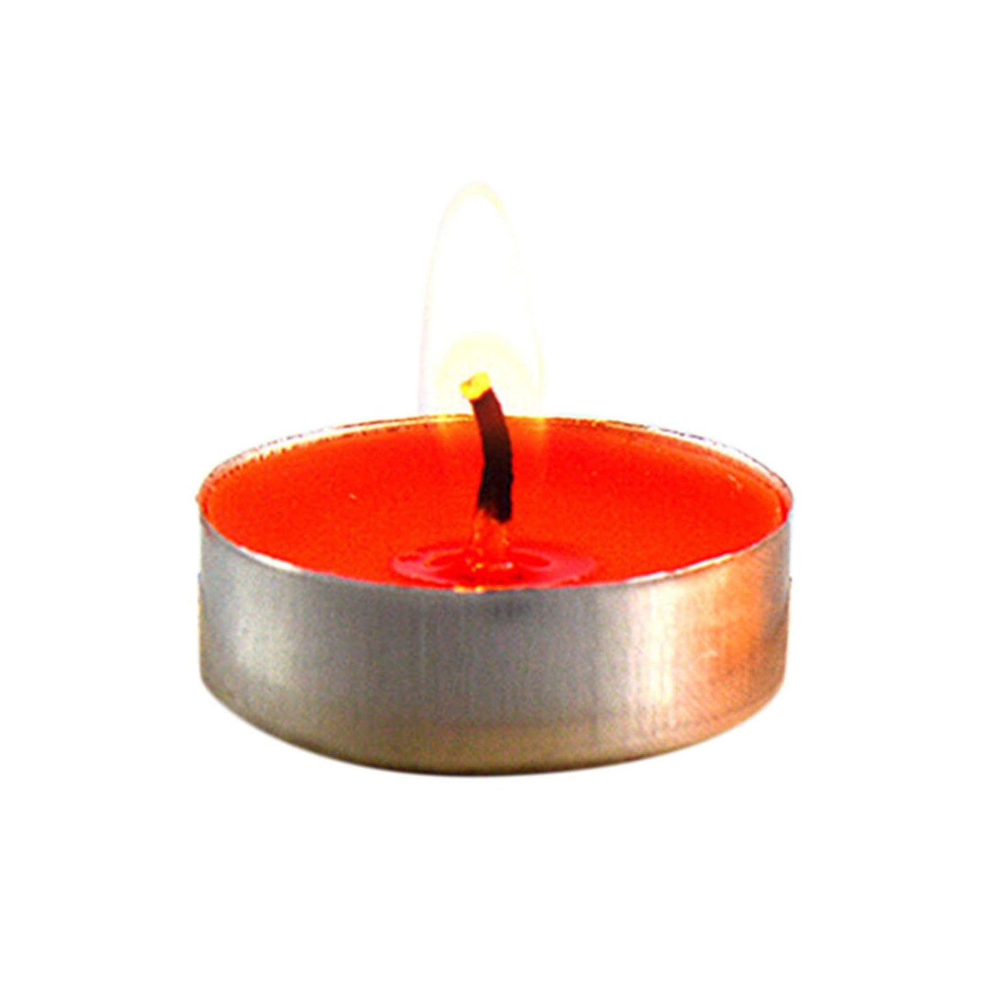 Gcljlmy 100x Smokeless Round Candles 1H Long Burning Tea Light Tibetan Buddhist Church Tealight Ghee Butter Lamp Candles for Wedding Meditation Rituals Altars (Red)